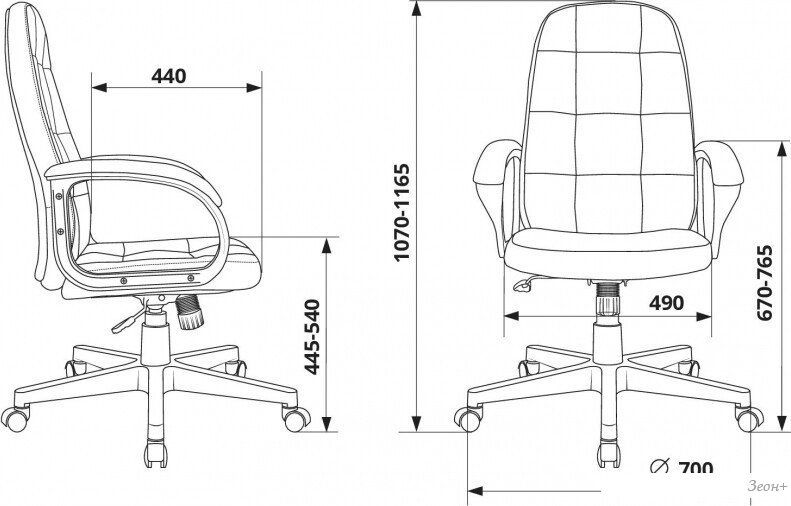 Офисное кресло Бюрократ CH 002 (Fabric Light-19 серый)