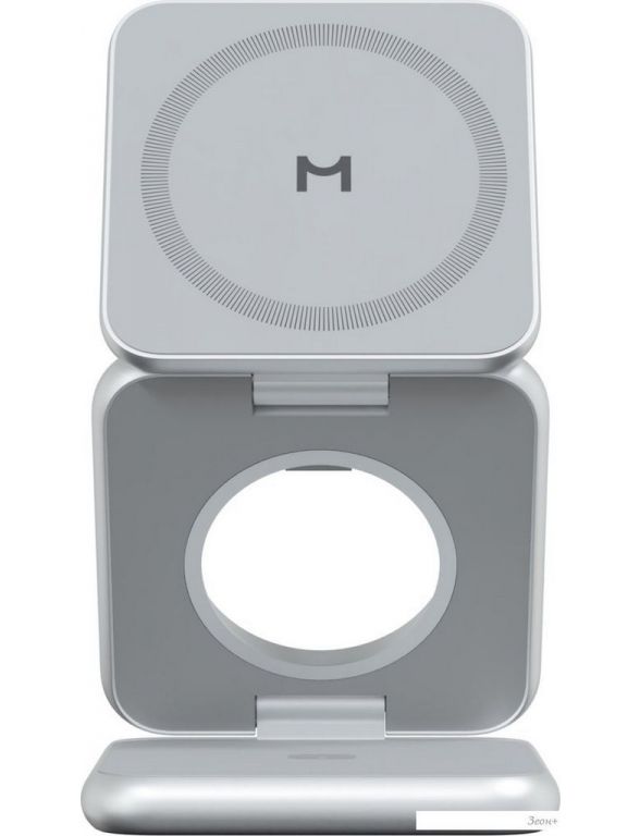 Беспроводное зарядное Magssory Fold Pro 3 в 1 WCH063 (серебристый)