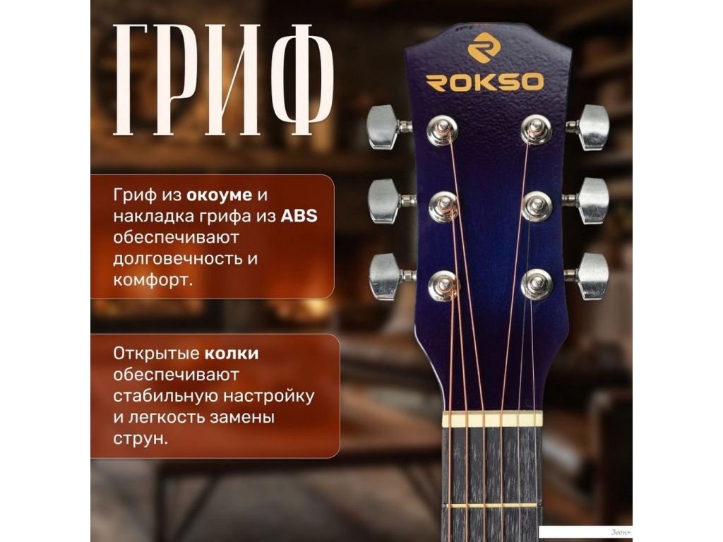 Акустическая гитара ROKSO FT-R38B-BLS