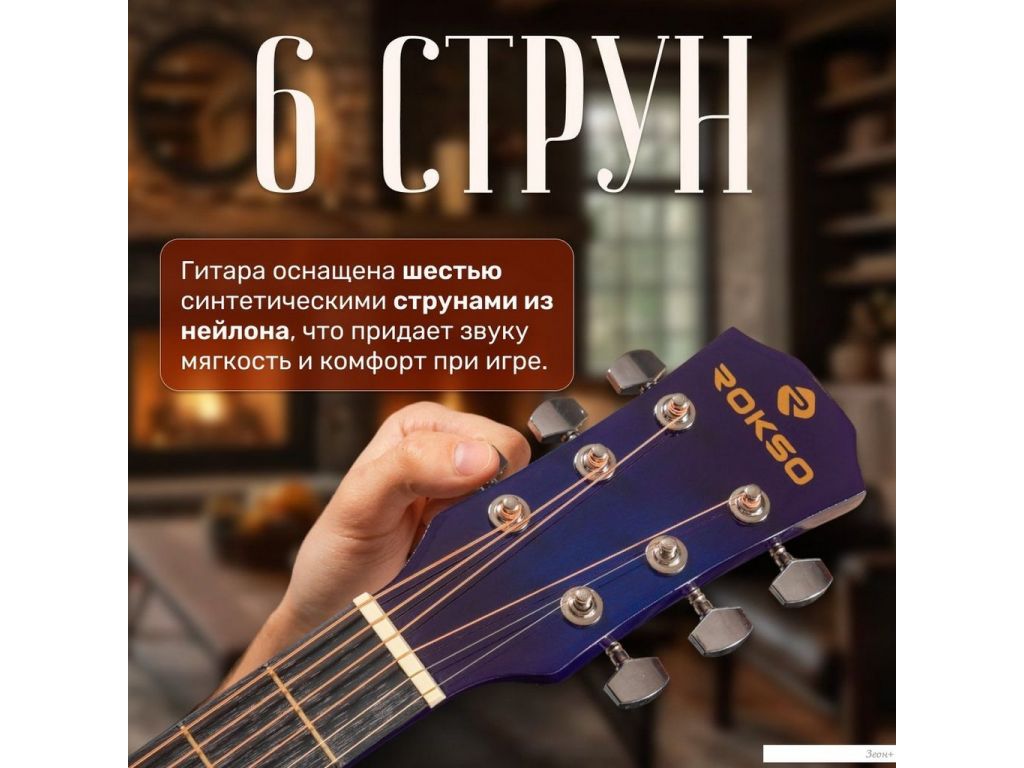 Акустическая гитара ROKSO FT-R38B-BLS
