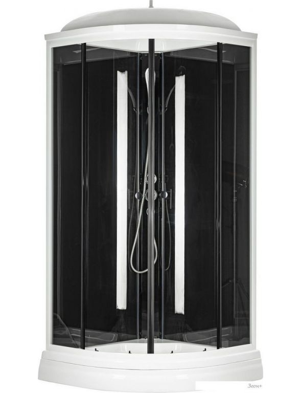 Душевая кабина Saniteco SNT-90 90х90 (черный/прозрачное стекло)