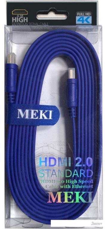 Кабель Meki GH-T-3BE HDMI - HDMI (3 м, синий)