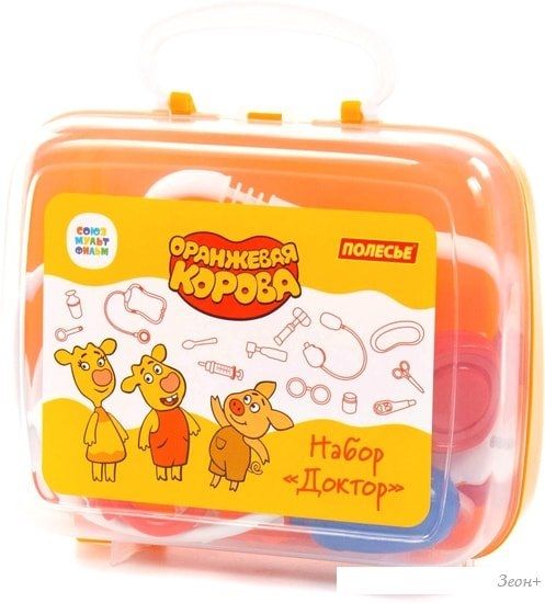 Игровой набор доктора терапевта Полесье Оранжевая корова Доктор 83364