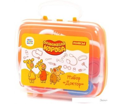 Игровой набор доктора терапевта Полесье Оранжевая корова Доктор 83364