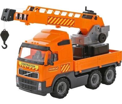 Игрушечный транспорт Полесье Volvo с поворотной платформой в лотке