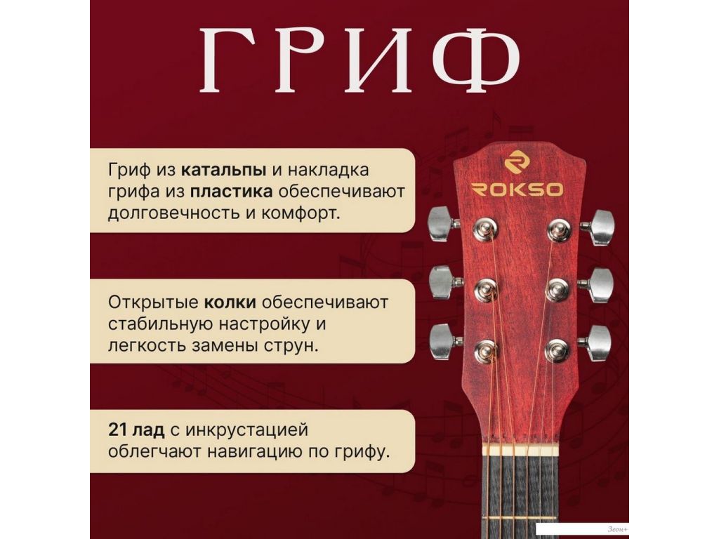 Акустическая гитара ROKSO FT-221-N