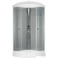 Душевая кабина Saniteco SNT-84 90х90 (серый/прозрачное стекло)