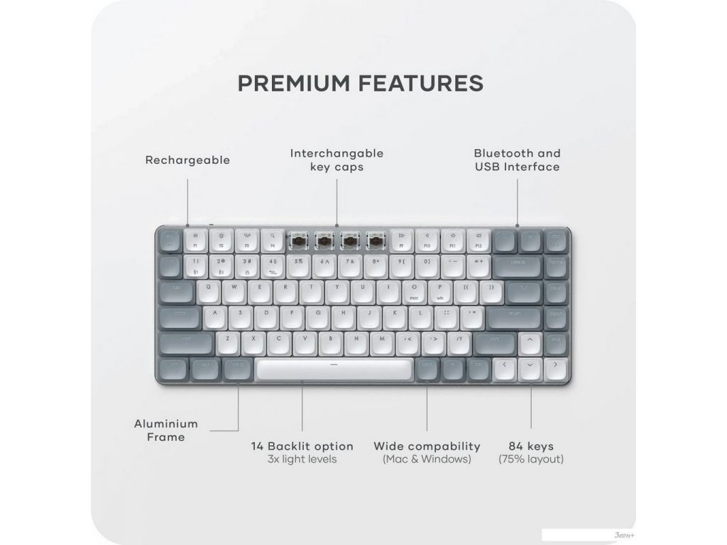 Клавиатура Satechi SM1 Slim (светло-серый)