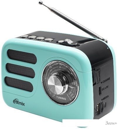 Радиоприемник Ritmix RPR-033 (лазурный)