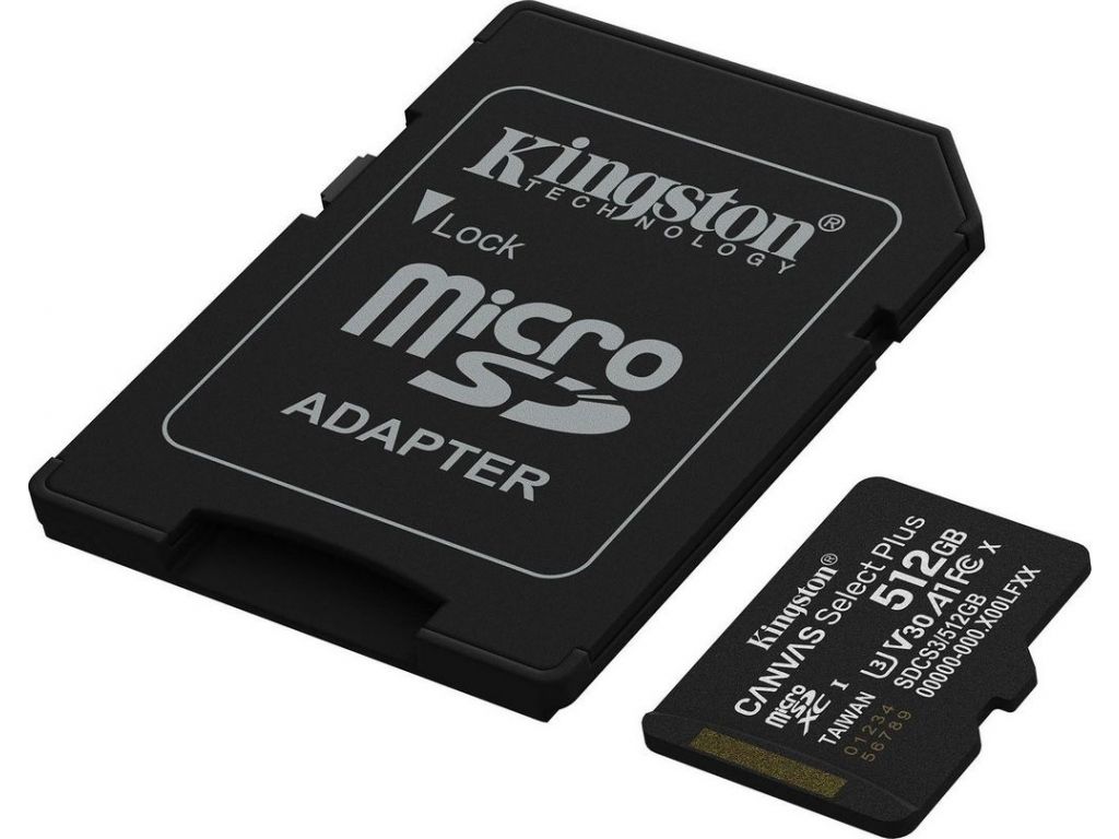 Карта памяти Kingston Canvas Select Plus microSDXC 512GB SDCS3/512GB (с адаптером)