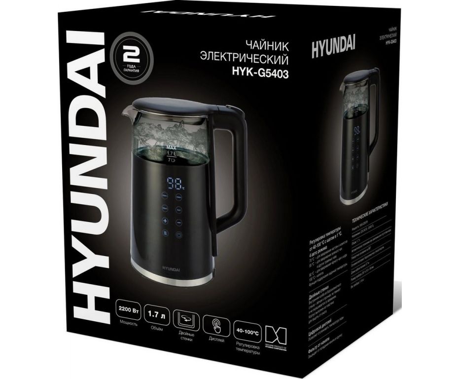 Электрический чайник Hyundai HYK-G5403