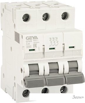 Выключатель автоматический GEYA GYM9 3P 20А C 6кА GYM93P20C