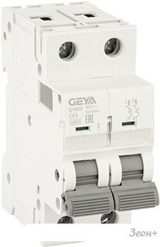 Выключатель автоматический GEYA GYM9 2P 63А C 6кА GYM92P63C