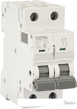 Выключатель автоматический GEYA GYM9 2P 25А C 6кА GYM92P25C