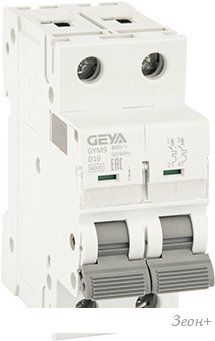 Выключатель автоматический GEYA GYM9 2P 16А D 6кА GYM92P16D
