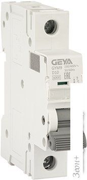 Выключатель автоматический GEYA GYM9 1P 10А D 6кА GYM91P10D