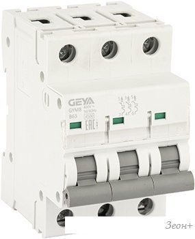 Выключатель автоматический GEYA GYM8 3P 63А B 4.5кА GYM83P63B
