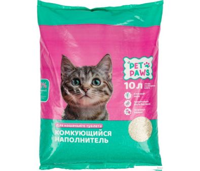 Наполнитель для туалета Pet Paws Комкующийся 10л