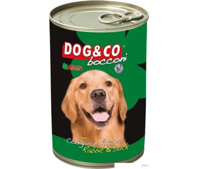 Консервированный корм для собак Adragna Dog&Co кусочки кролика и утки в соусе 405 г