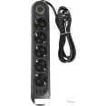 Сетевой фильтр QUMO Power Bar Light SPFS P-0009 51555 (3 м, черный)