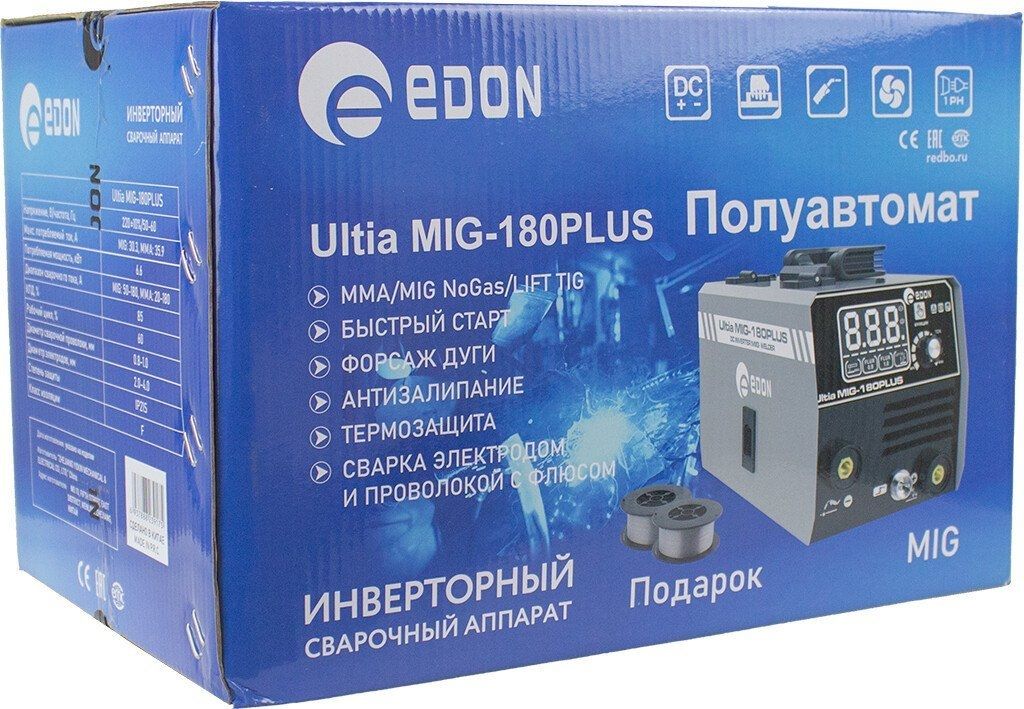 Сварочный инвертор Edon Ultia MIG-180PLUS