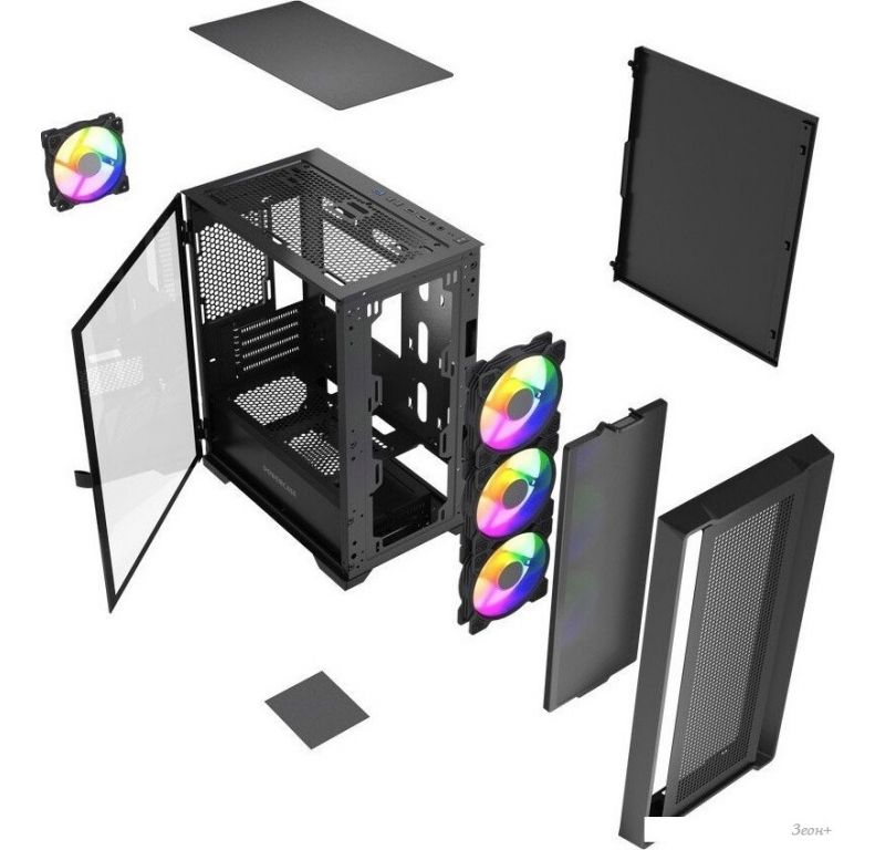Корпус Powercase Alisio Micro X4B V2 LE CAMCXB-A4-LE