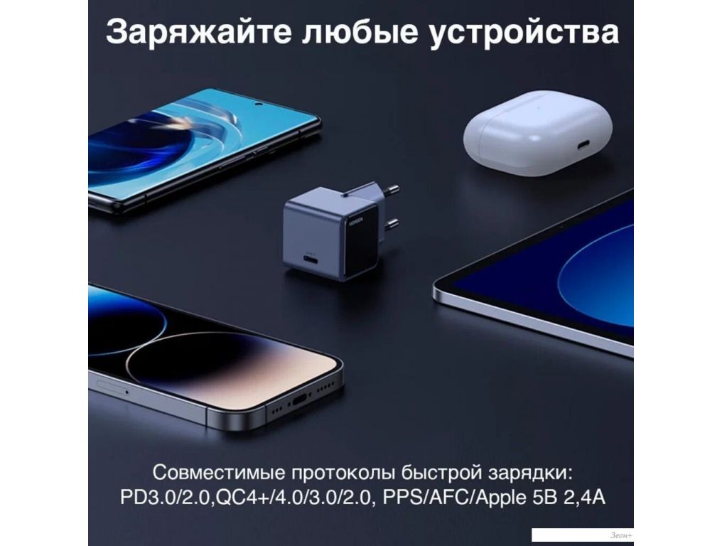 Сетевое зарядное Ugreen X503 35041 (серый)
