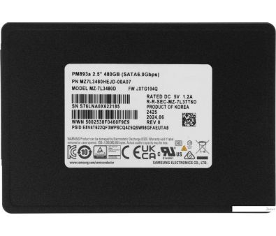 SSD Samsung PM893A 480GB MZ7L3480HEJD-00A07