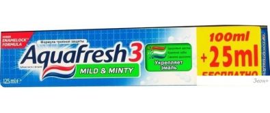 Зубная паста Aquafresh Mild&Minty Мягко-Мятная 125 мл