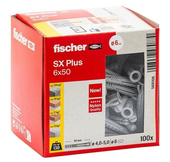 Дюбель универсальный Fischer SX Plus 6X50 568106 (100 шт)
