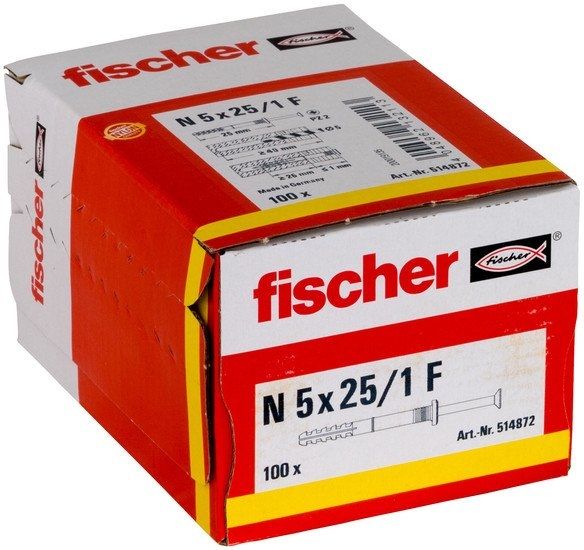Дюбель-гвоздь Fischer N 5 x 25/1 F 514872 (100 шт)