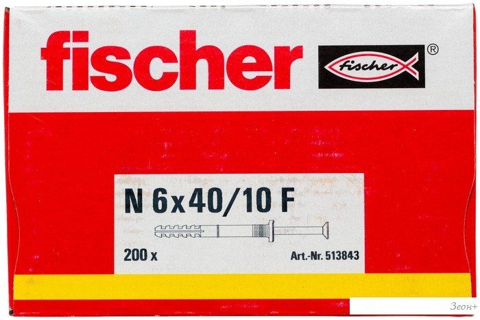 Дюбель-гвоздь Fischer N 6 x 40/10 F 513843 (200 шт)