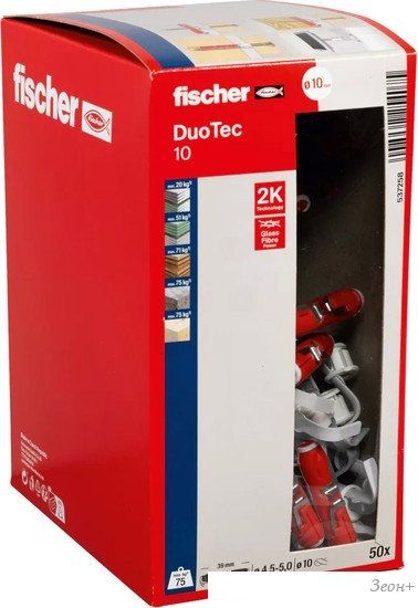 Дюбель универсальный Fischer DuoTec 10 537258 (50 шт)