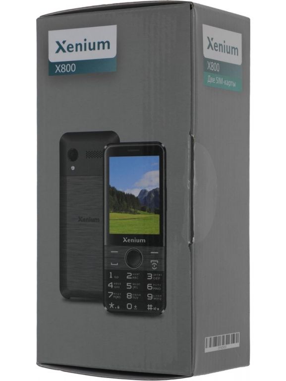 Телефон Xenium X800 (черный/серый)