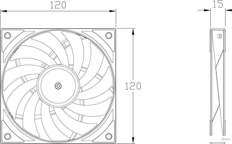 Вентилятор для корпуса Thermalright TL-H12015W (белый)