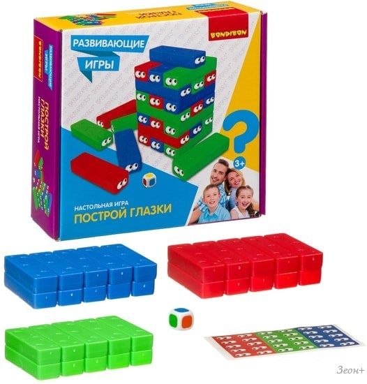 Настольная игра Bondibon Построй глазки 30 блоков ВВ4151