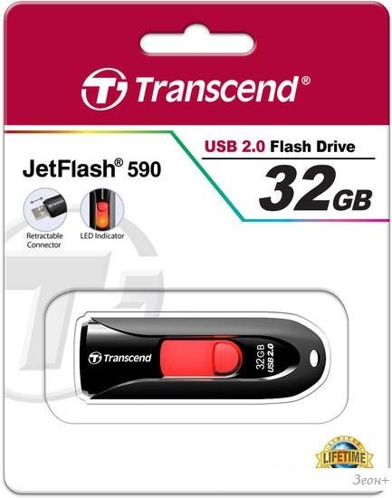 USB Flash Transcend JetFlash 590 32GB (TS32GJF590K)