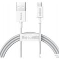 Кабель Baseus CAMYS-A02 USB Type-A - microUSB (2 м, белый)