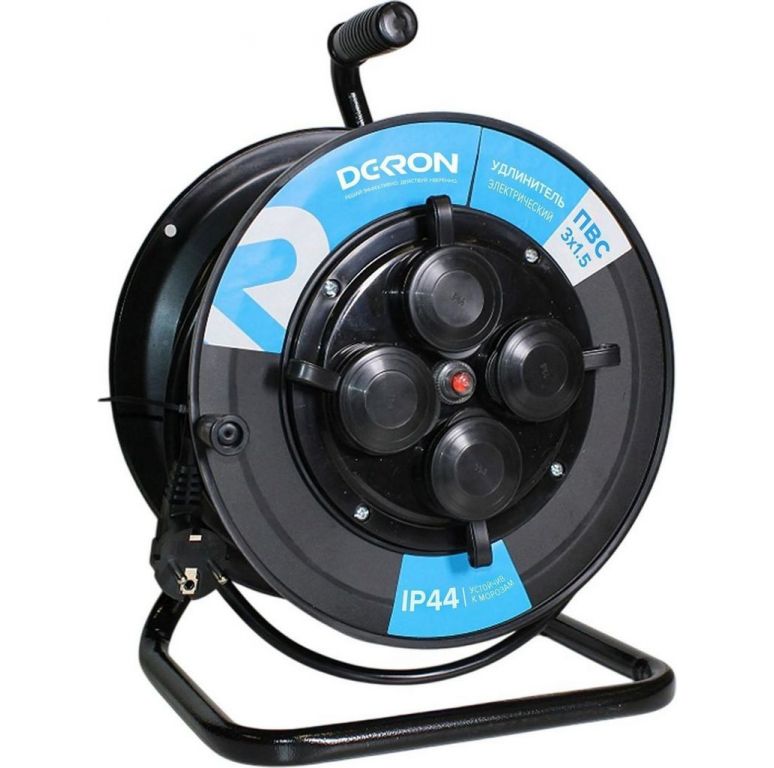 Удлинитель на катушке DEKRON УКП4404-8709