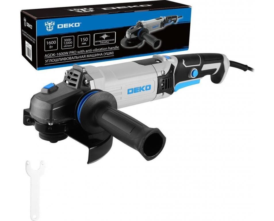 Угловая шлифмашина Deko AGDK-1600W PRO 084-1081