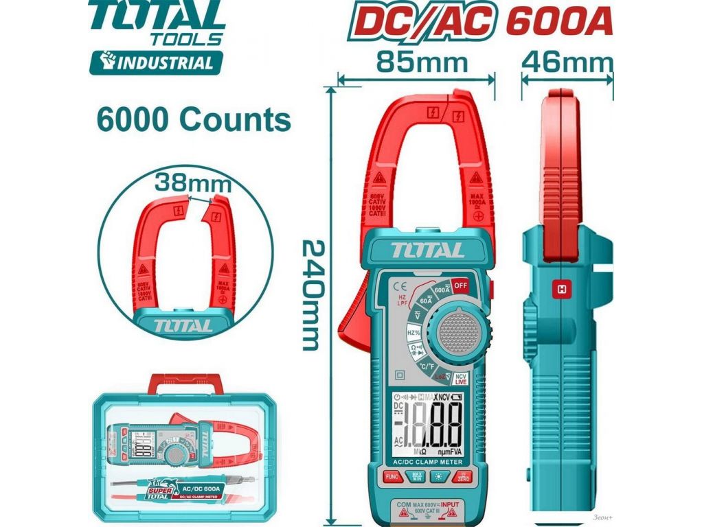 Токовые клещи Total TMT766002