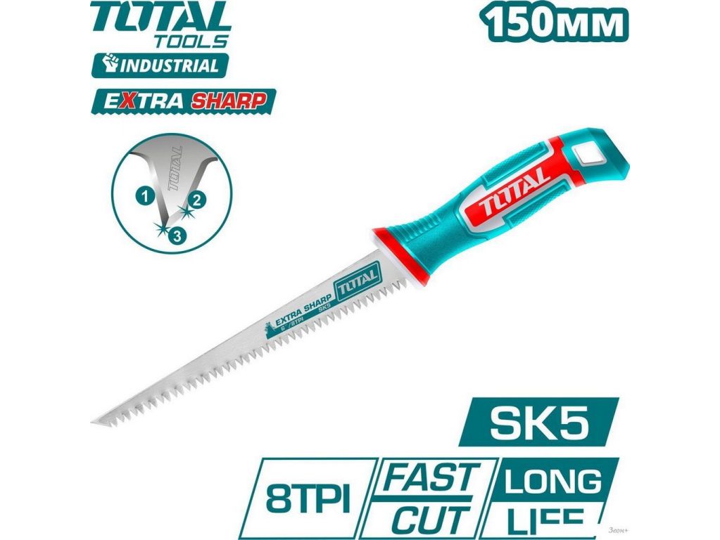 Ножовка для гипсокартона Total THWBSW1508