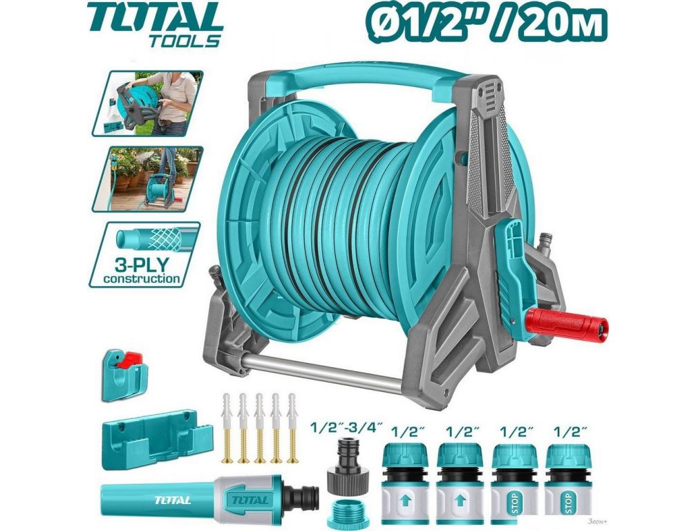 Катушка со шлангом Total THHR20124