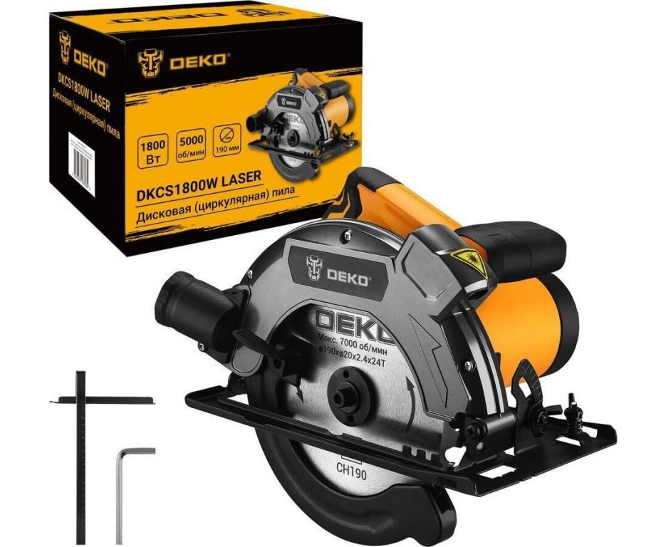 Дисковая (циркулярная) пила Deko DKCS1800W Laser 086-1012