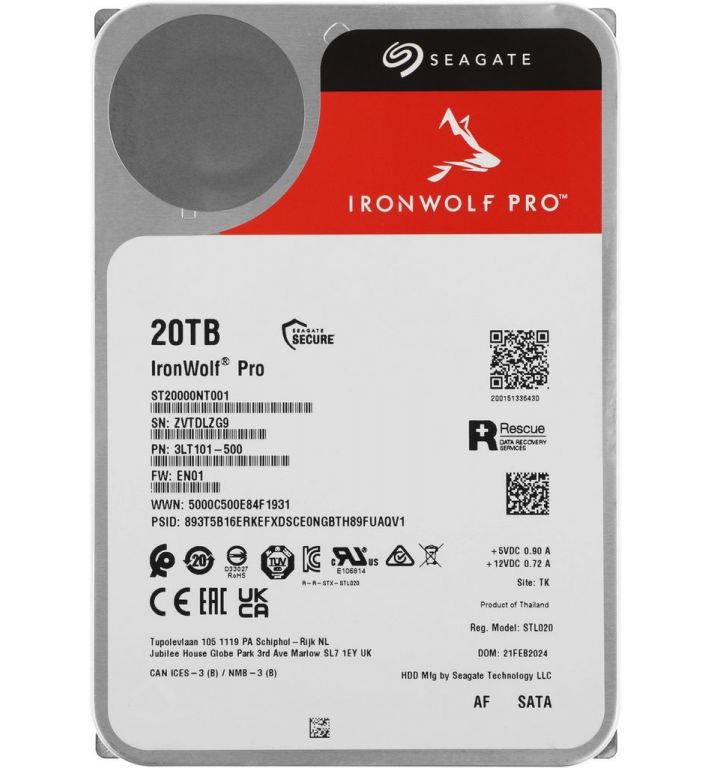 Жесткий диск Seagate IronWolf Pro 20TB ST20000NT001