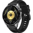 Умные часы Huawei Watch GT 6 46 мм (черный, с черным силиконовым ремешком, международная версия)