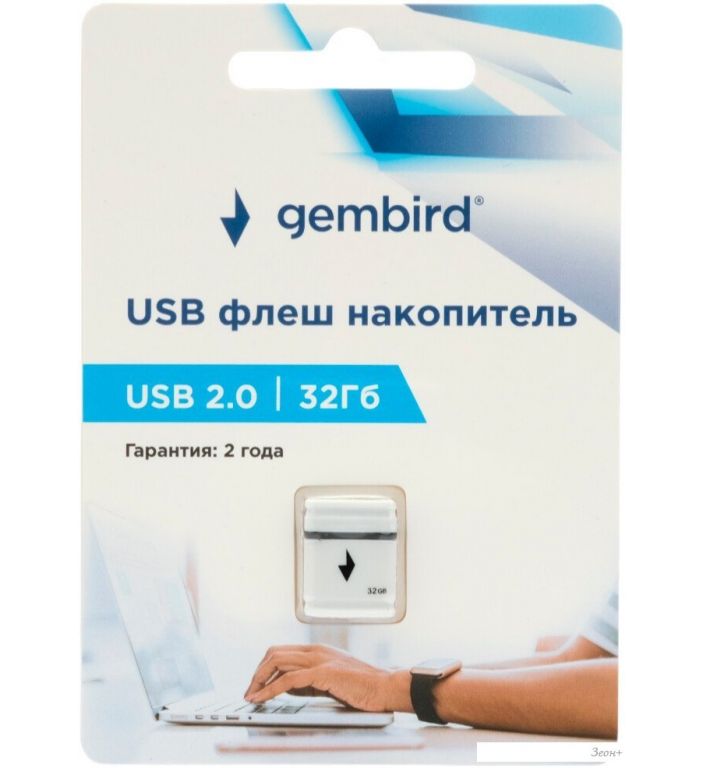 USB Flash Gembird GFL-2.0-32mini 32Gb (белый)