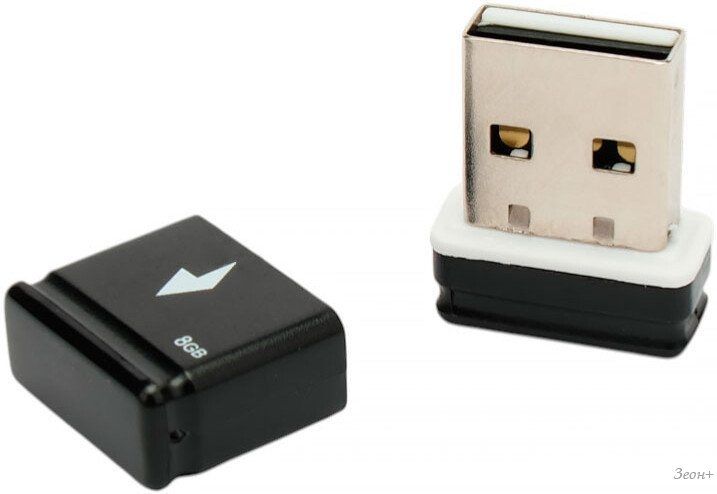 USB Flash Gembird GFL-2.0-8mini 8Gb (черный)