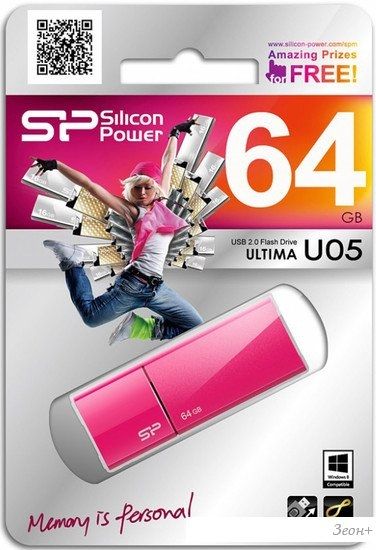 USB Flash Silicon-Power Ultima U05 64GB Pink (SP064GBUF2U05V1H)