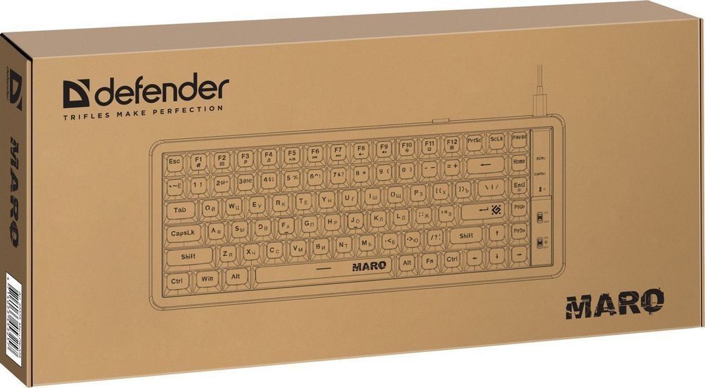 Клавиатура Defender Maro GK-325 (серый/белый)